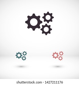 settings vector icon 10 eps , Lorem ipsum Flat design