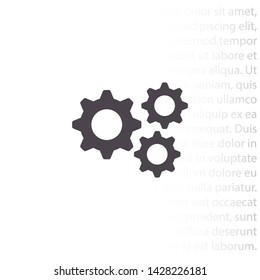 settings vector icon 10 eps , Lorem ipsum Flat design