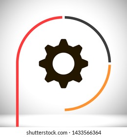 settings vector icon 10 eps , Lorem ipsum Flat design