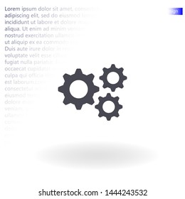 settings vector icon 10 eps , Lorem ipsum Flat design