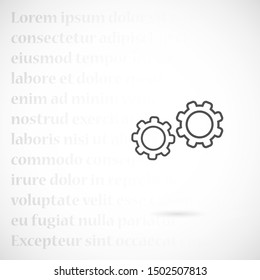 Settings vector icon 10 eps , Lorem ipsum Flat design Gears Settings vector icon Cogwheel gear mechanism vector Settings vector icon Settings icon colored isolated  illustration