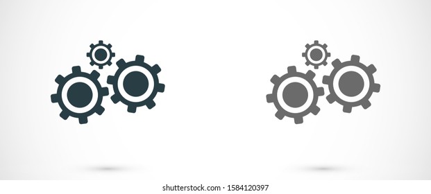 Settings vector icon 10 eps , Lorem ipsum Flat design Gears Settings vector icon Cogwheel gear mechanism vector Settings vector icon Settings icon colored isolated  illustration