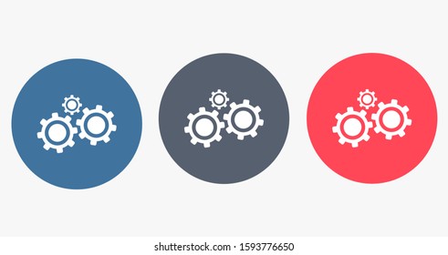 Settings vector icon 10 eps , Lorem ipsum Flat design Gears Settings vector icon Cogwheel gear mechanism vector Settings vector icon Settings icon colored isolated  illustration