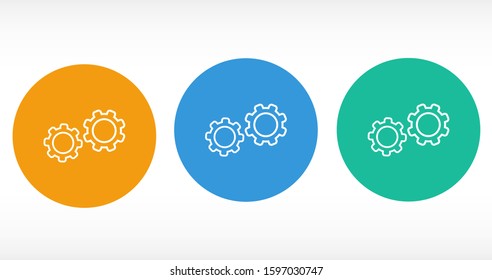 Settings vector icon 10 eps , Lorem ipsum Flat design Gears Settings vector icon Cogwheel gear mechanism vector Settings vector icon Settings icon colored isolated  illustration