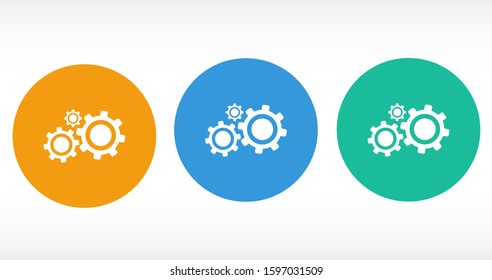 Settings vector icon 10 eps , Lorem ipsum Flat design Gears Settings vector icon Cogwheel gear mechanism vector Settings vector icon Settings icon colored isolated  illustration