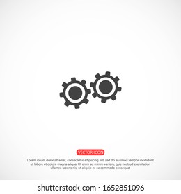 Settings vector icon 10 eps , Lorem ipsum Flat design Gears Settings vector icon Cogwheel gear mechanism vector Settings vector icon Settings icon colored isolated illustration