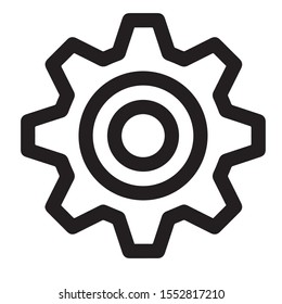 Settings vector icon black color