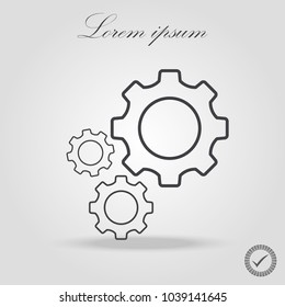 Settings vector icon. Black illustration isolated on white background for graphic and web design.