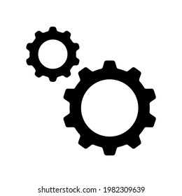 Settings vector icon. Black illustration isolated on white background for graphic and web design.
