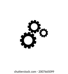 Settings vector icon. Black illustration isolated on white background for graphic and web design.