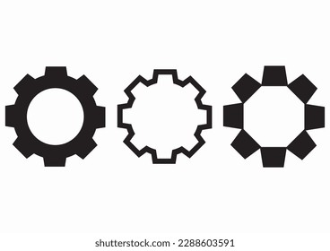 Settings vector icon. Black illustration isolated on white background for graphic and web design.