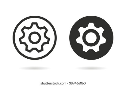 Settings   vector icon. Black  illustration isolated on white  background for graphic and web design.  vector icon. 