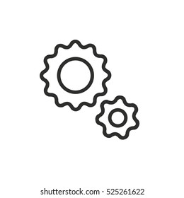 Settings vector icon. Black illustration isolated on white background for graphic and web design.