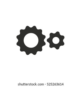 Settings vector icon. Black illustration isolated on white background for graphic and web design.