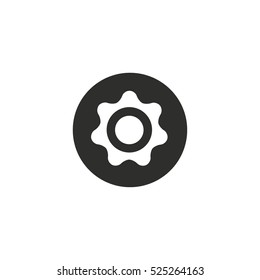 Settings vector icon. Black illustration isolated on white background for graphic and web design.