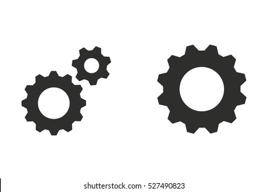 Settings vector icon. Black illustration isolated on white background for graphic and web design.