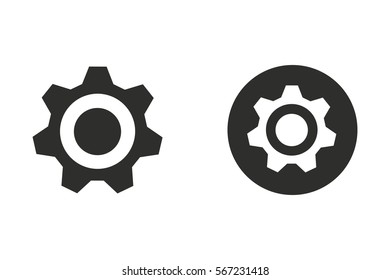 Settings vector icon. Black illustration isolated on white background for graphic and web design.