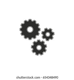 Settings vector icon. Black illustration isolated on white background for graphic and web design.