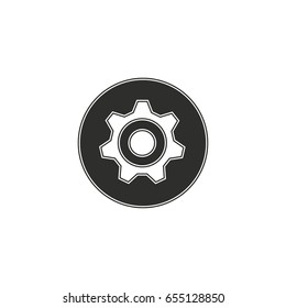Settings vector icon. Black illustration isolated on white background for graphic and web design.