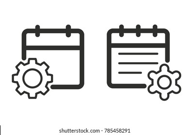 Settings vector icon. Black illustration isolated on white background for graphic and web design.