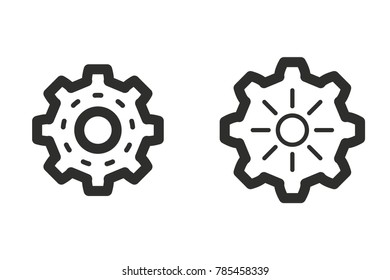Settings vector icon. Black illustration isolated on white background for graphic and web design.