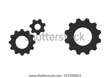 Settings vector icon. Black illustration isolated on white background for graphic and web design.