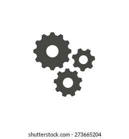 Settings - vector icon in black on a white background.