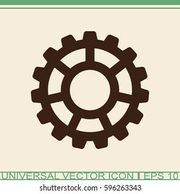 Settings vector icon. Cogwheel gear mechanism symbol.