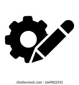 settings vector icon. customize illustration sign. mechanical symbol.