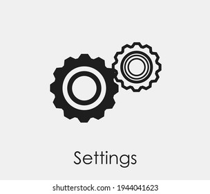 Settings vector icon. Editable stroke. Symbol in Line Art Style for Design, Presentation, Website or Apps Elements. Pixel vector graphics - Vector