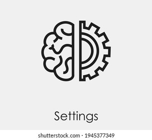 Settings vector icon. Editable stroke. Symbol in Line Art Style for Design, Presentation, Website or Apps Elements. Pixel vector graphics - Vector