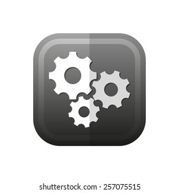 Settings - vector icon, flat design