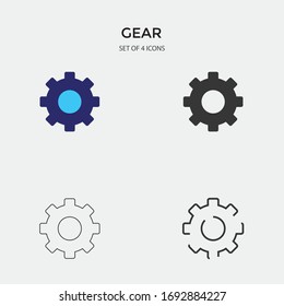 settings vector icon gear configure and fix icon