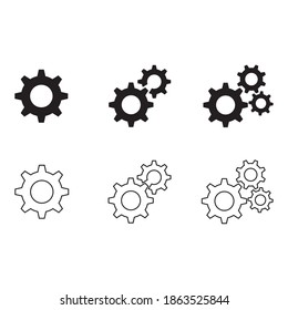Icono de vector de configuración. Símbolo del engranaje. Herramientas.