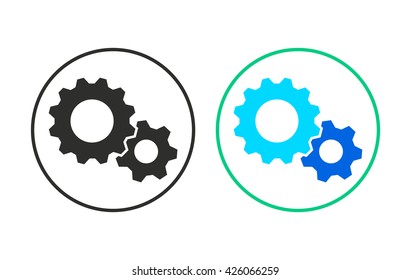 Settings    vector icon. Illustration isolated for graphic and web design.