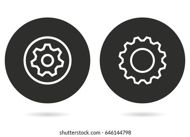 Settings vector icon. Illustration isolated for graphic and web design.