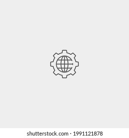 Settings vector icon illustration sign