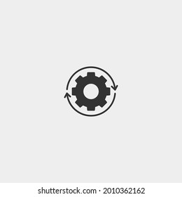 Settings vector icon illustration sign