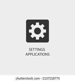 Settings vector icon illustration sign