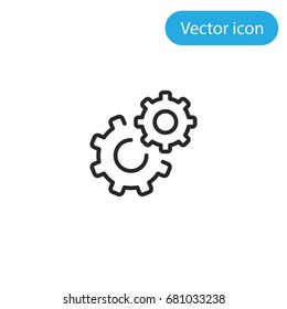 Settings vector icon, illustration symbol