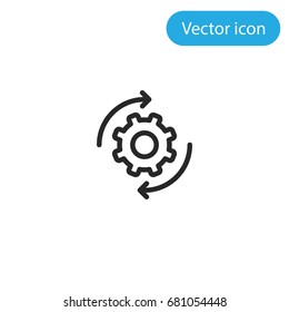 Settings vector icon, illustration symbol