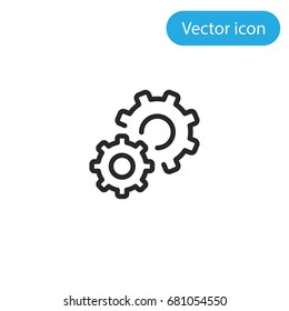 Settings vector icon, illustration symbol