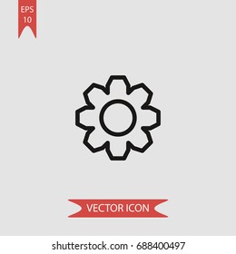 Settings vector icon, illustration symbol