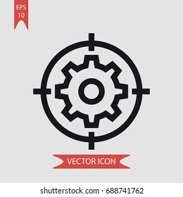Settings vector icon, illustration symbol