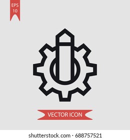 Settings vector icon, illustration symbol