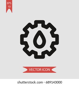 Settings vector icon, illustration symbol