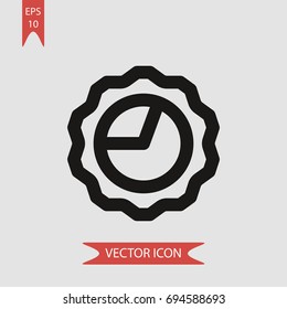 Settings vector icon, illustration symbol