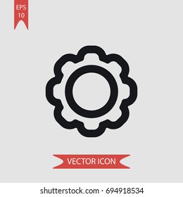 Settings vector icon, illustration symbol