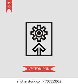 Settings vector icon illustration symbol
