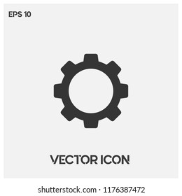 Settings vector icon illustration.Flat settings symbol icon vector.Light backround.Premium quality.